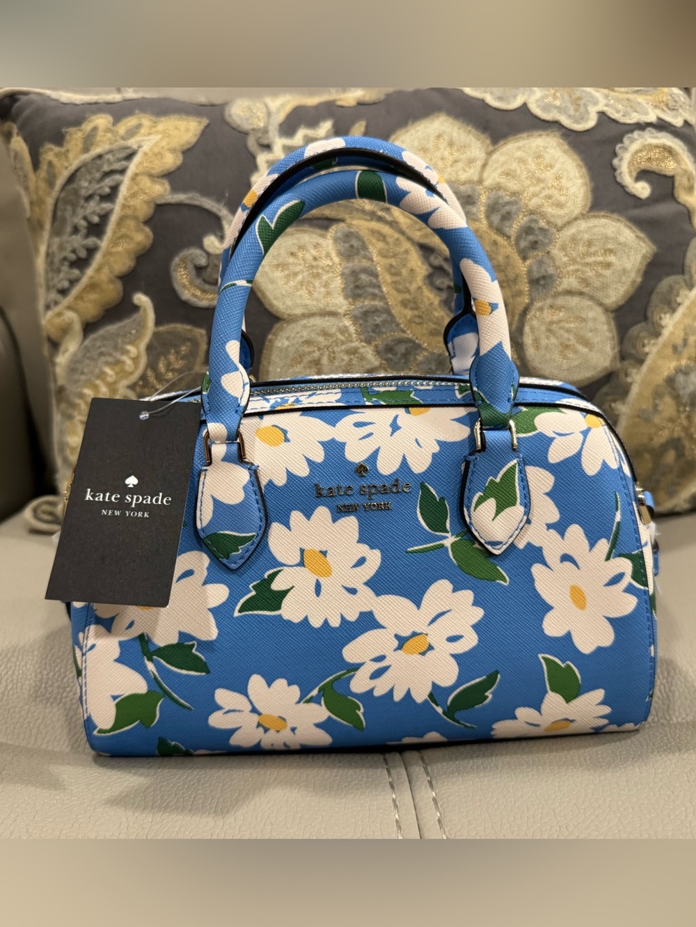Kate Spade Madison Tide Pool Charming Daisy Small Duffle Bag
